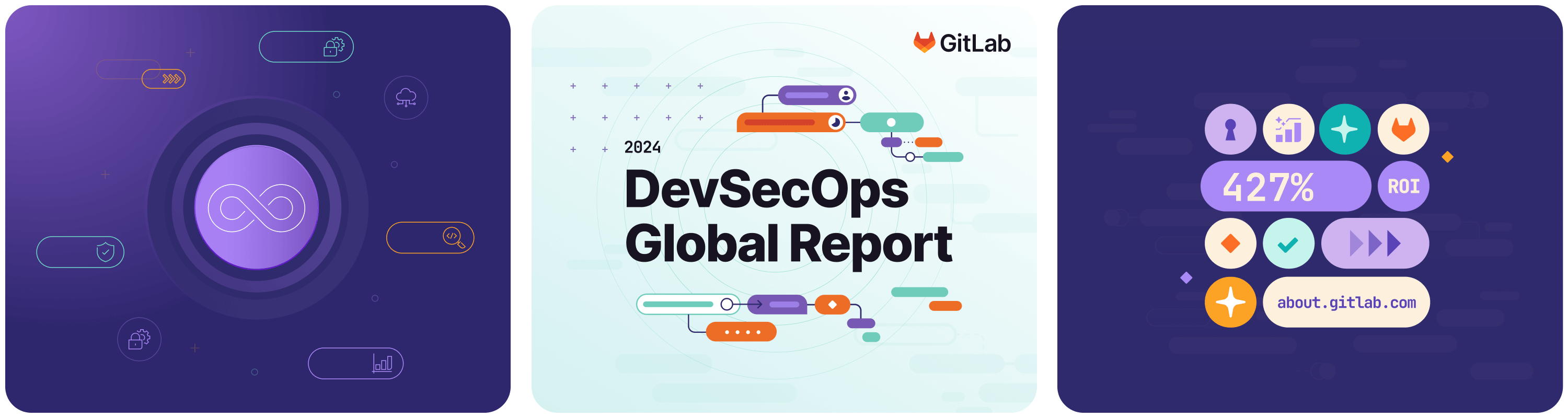 Three visual examples of label graphics