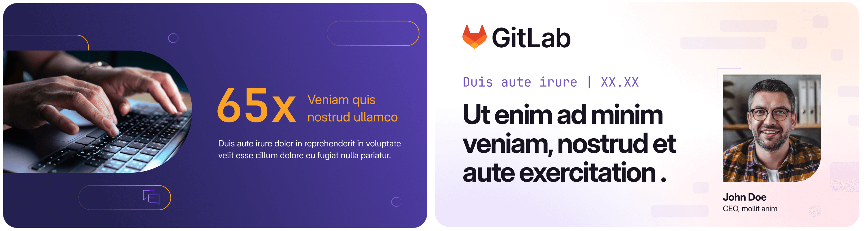 Two examples of photos with contained crops