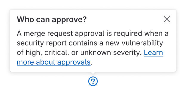 Popover with link to documentation